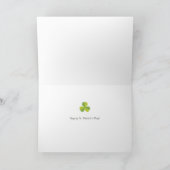 Carte Fête de la Shamrock inspirée par les Celtes Motif  (Intérieur)