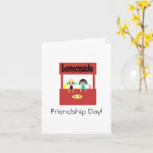 Carte Fête de l'amitié : Stand de Lemonade (Fleur jaune)