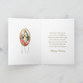 Carte Fête de l'Anniversaire Catholique Vierge Marie (Intérieur)