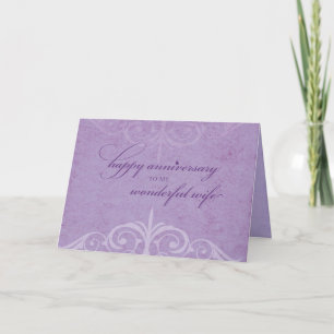 Carte Fête de l'anniversaire de la femme Mariage Lavende