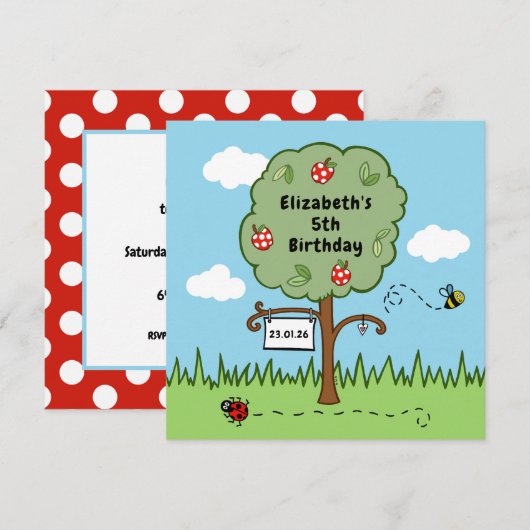 Carte Fête de l'arbre de célébration personnalisée Fête  (Devant / Derrière)