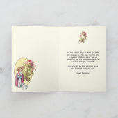 Carte Fête de l'Enfant Religieux Jésus avec Roses d'agne (Intérieur)