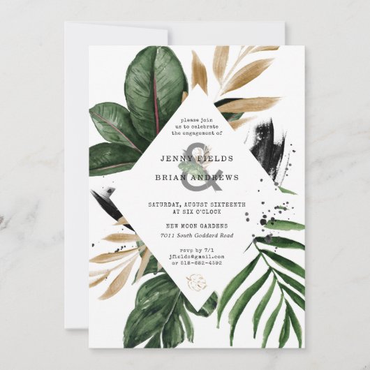 Carte Fête de l'engagement Mariage pour la verdure estiv (Devant)