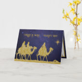 Carte Fête de l'Epiphanie de trois rois Byzantin catholi (Fleur jaune)