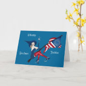 Carte Fête de l'Indépendance (Fleur jaune)
