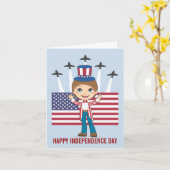 Carte Fête de l'Indépendance (Fleur jaune)