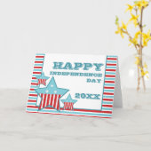 Carte Fête de l'Indépendance (Fleur jaune)