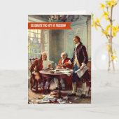 Carte Fête de l'Indépendance, 4 juillet Art (Fleur jaune)