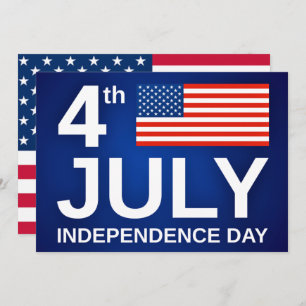 Carte Fête de l'Indépendance - 4 juillet - Drapeau des E