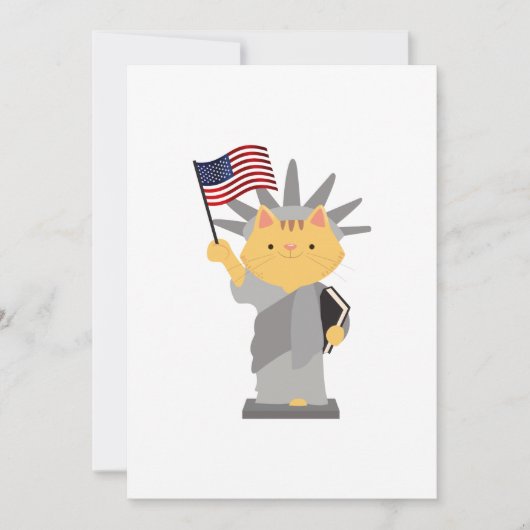 Carte Fête de l'Indépendance du chat - 4 juillet (Devant)