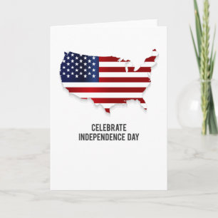 Carte Fête de l'indépendance Fête du drapeau américain
