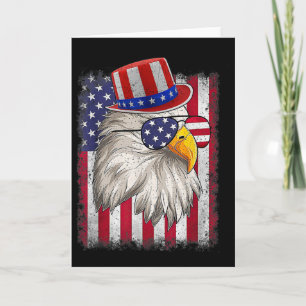 Carte Fête de l'indépendance Joyeux 4 juillet Design Vin