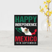 Carte Fête de l'Indépendance mexicaine Est 16 septembre  (Fleur jaune)