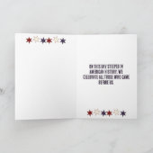 Carte Fête de l'Indépendance Rouge Blanc Bleu Fleur (Intérieur)