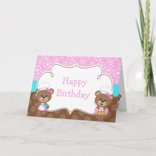 Carte Fête de l'ours chef cuisinier (Devant)