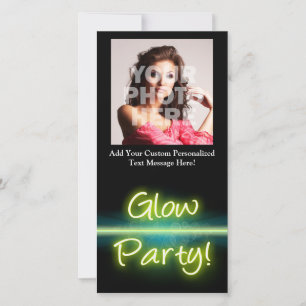 Carte Fête de lueur, Jaune/Vert Blacklight