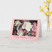 Carte Fête de maman rose-pastel couleurs (Fleur jaune)