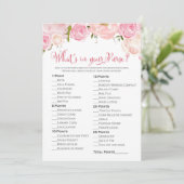 Carte Fête de mariage floral Qu'est-ce que vous avez dan (Debout devant)