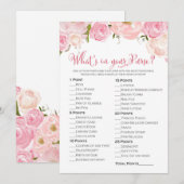 Carte Fête de mariage floral Qu'est-ce que vous avez dan (Devant / Derrière)