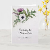 Carte Fête de mariage Thistle Floral (Fleur jaune)