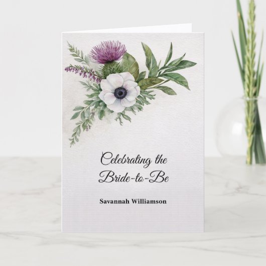 Carte Fête de mariage Thistle Floral (Devant)