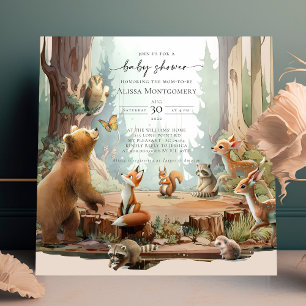 Carte Fête de naissance en forêt : l'aventure commence !