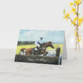 Carte Fête de Newbury steeplechase (Fleur jaune)