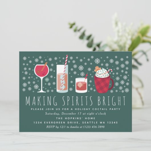 Carte Fête de Noël (Debout devant)