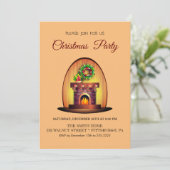 Carte Fête de Noël à la maison (Debout devant)