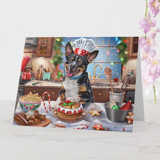 Carte Fête de Noël australienne des fêtes de bétail (Orchidée)