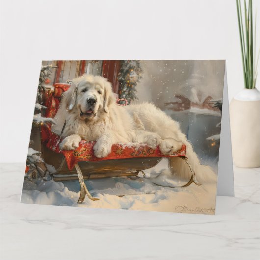 Carte Fête de Noël des Chiens des Pyrénées