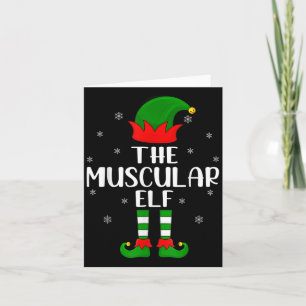 Carte Fête de Noël des elfes musicaux Famille de jumelag