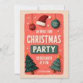 Carte fête de Noël festive (Devant)