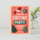 Carte fête de Noël festive (Debout devant)