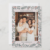 Carte Fête de Noël Folal Photo (Devant)