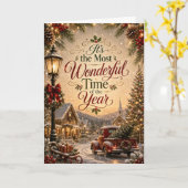 Carte Fête de Noël Merveilleuse Saison (Fleur jaune)