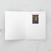 Carte Fête de Noël Porte Wreath Bow Red Festive (Intérieur)