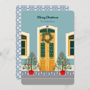 Carte Fête de Noël Portugais Maison