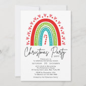 Carte Fête de Noël Rainbow Sucre de canne Coeur (Devant)