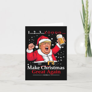 Carte Fête de Noël vietnamienne Bière Drôle Trump 123 Z