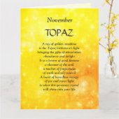 Carte Fête de novembre Topaz Salutation (Fleur jaune)