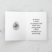 Carte Fête de Pâques Noire et Blanc (Intérieur)