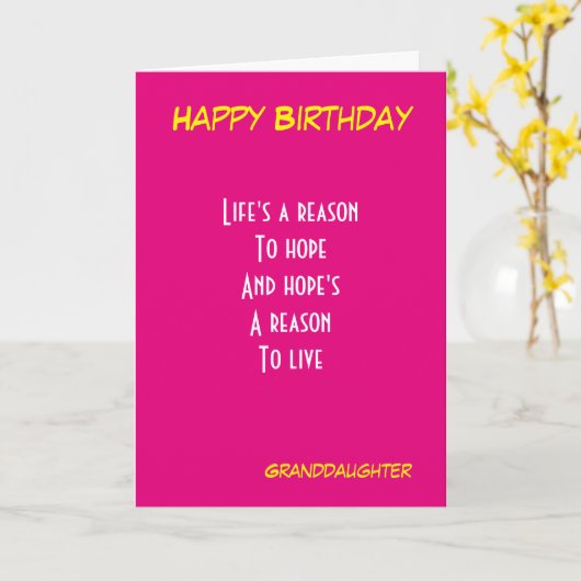 Carte Fête de petite fille (Fleur jaune)