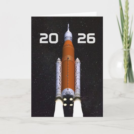 Carte Fête de remise de diplômes de fusée spatiale SLS p (Devant)
