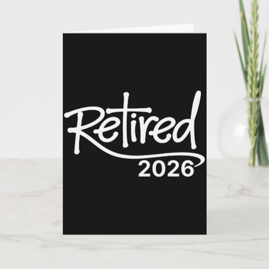 Carte Fête de retraite chrétienne vintage Retraité 2026  (Devant)