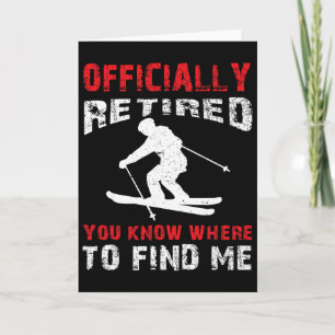 Carte Fête de retraite de skieur retraité Amateur de ski
