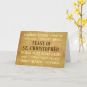 Carte Fête de Saint Christopher Qualités religieuses (Fleur jaune)
