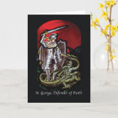 Carte Fête de Saint George Défenseur de la ponte de foi (Fleur jaune)