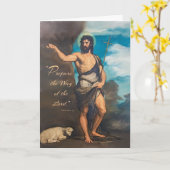 Carte Fête de Saint Jean le Baptiste Préparez le chemin (Fleur jaune)