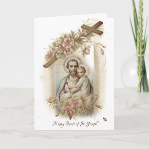 Carte Fête de saint Joseph et de l'Enfant Jésus